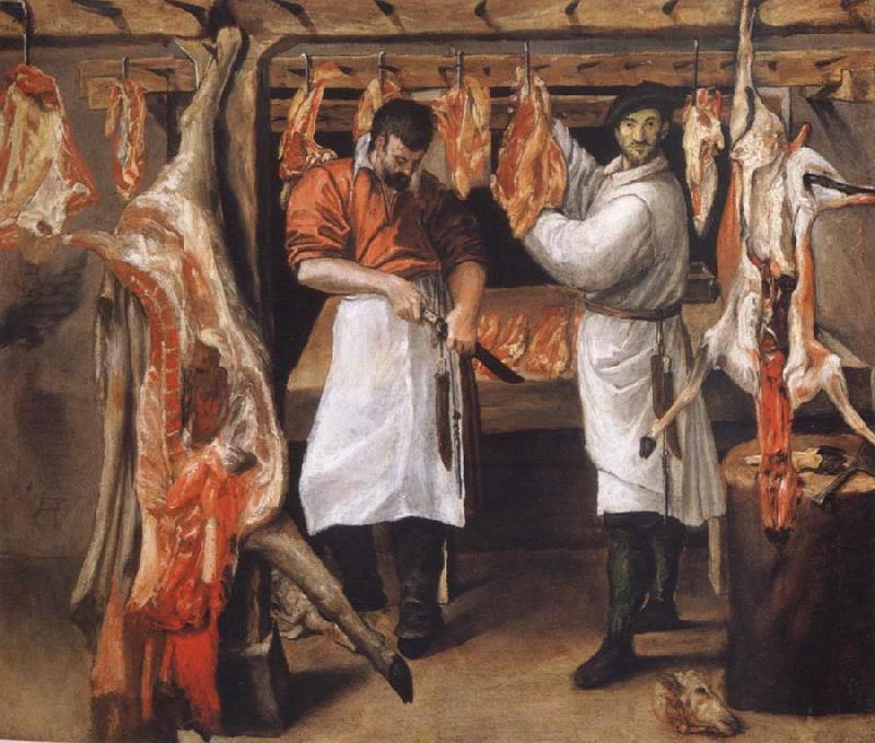 Annibale Carracci the butcher store